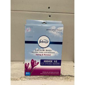 Febreeze Hoover Y/Z vacuum bags with premium allergen filtration